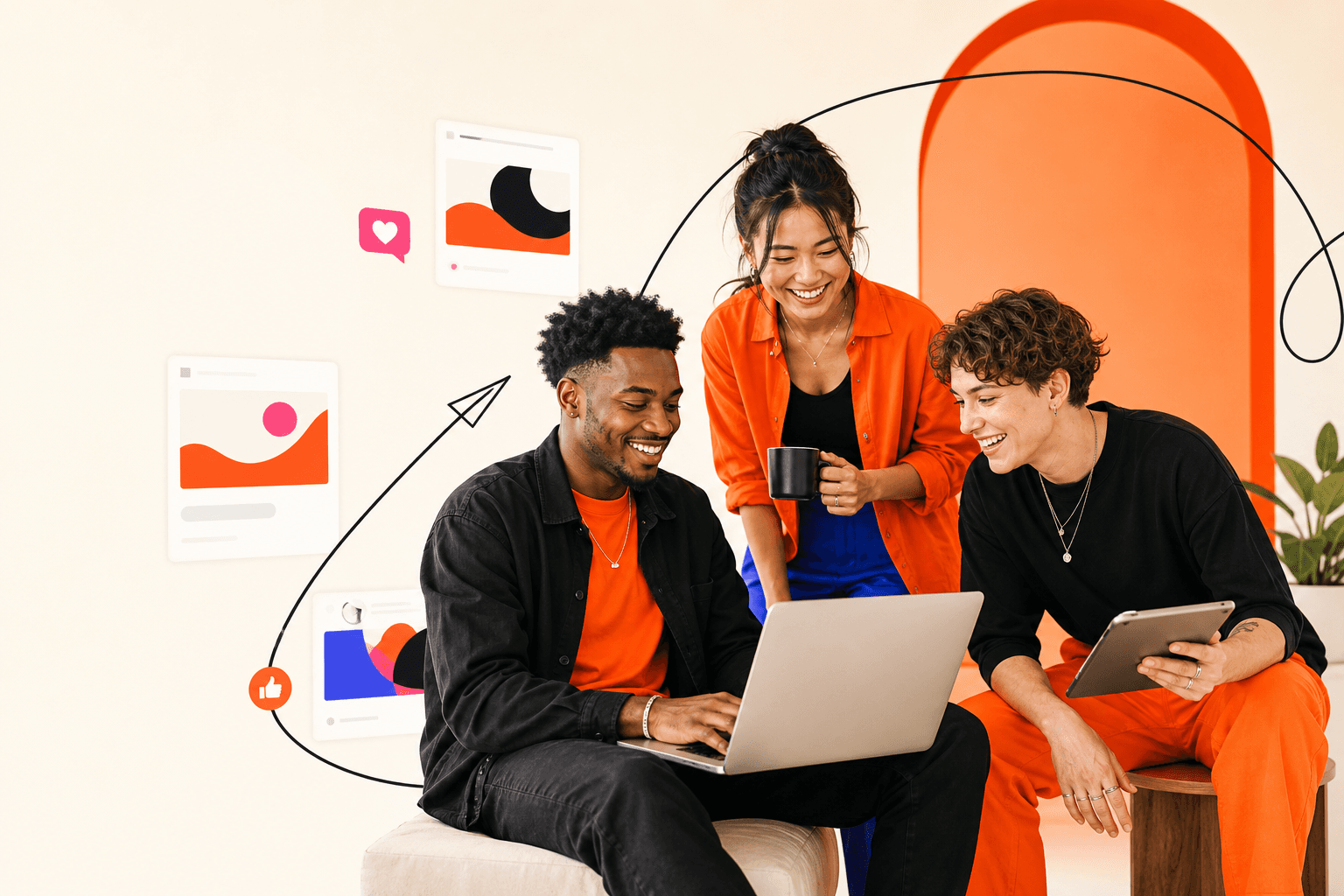 Créateurs réunis dans le studio SOCIALO